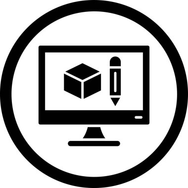 Dizüstü bilgisayar simgesinin vektör çizimi