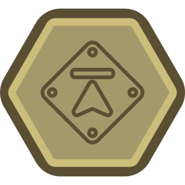 Pusula simgesini, basit vektör çizim