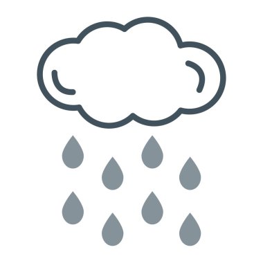 Yağmur. Web simgesi basit tasarım