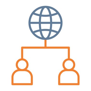 Kolayca düzenleyebilen ve düzenleyebilen genel ağ vektörü simgesi