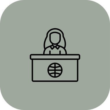 Web simgesi. Haberin vektör illüstrasyonu