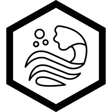 Bir deniz simgesinin vektör illüstrasyonu