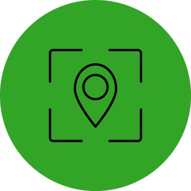 harita işaretleyici simgesi, basit vektör illüstrasyonu