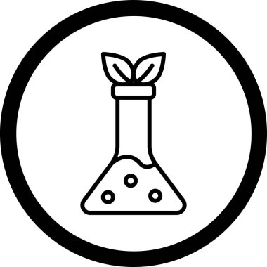 Kimya. Web simgesi basit illüstrasyon