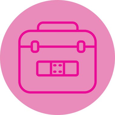 Çanta. Web simgesi basit illüstrasyon