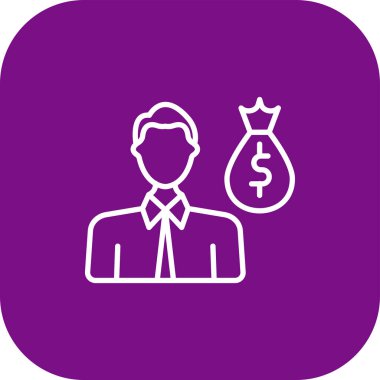 İş adamı simgesi, vektör illüstrasyonu