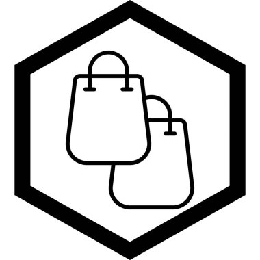 Çanta simgesinin vektör illüstrasyonu