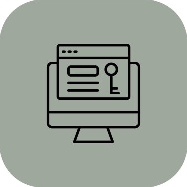 tarayıcı vektörü düz renk simgesi