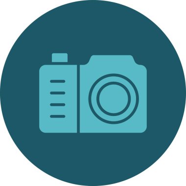 Fotoğraf Kamerası Simgesi. Vektör İllüstrasyonu