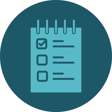 Kontrol listesi. Web simgesi basit tasarım