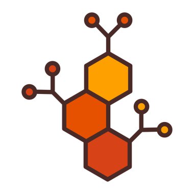 Kimyasal moleküller vektör simgesi