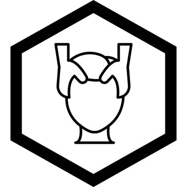 Kask simgesi vektör illüstrasyonu