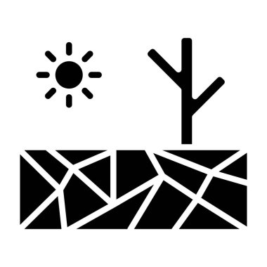 Bir ağaç simgesinin vektör illüstrasyonu