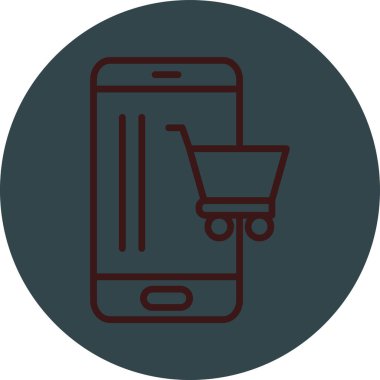 Alışveriş arabası ikon vektör illüstrasyonu