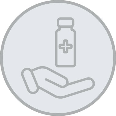 Bir şişe su ikonunun vektör çizimi.