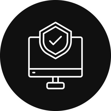 Dizüstü bilgisayar simgesi vektör çizimi