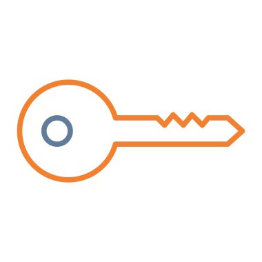 anahtar simgesi. ince çizgi biçimi, vektör simgesi