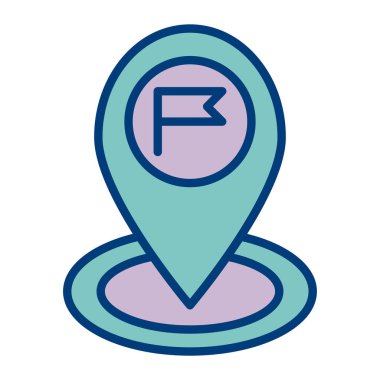 harita pin ikonu vektör illüstrasyonu