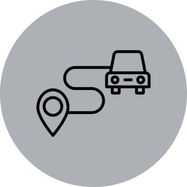 Vektör konumu simge illüstrasyonu