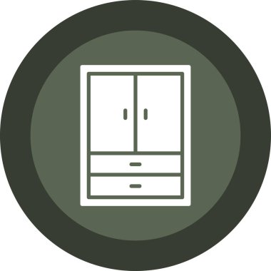 Otelde. Web simgesi basit illüstrasyon