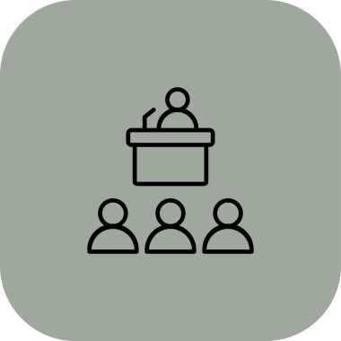 vektör toplantı simgesi illüstrasyonu