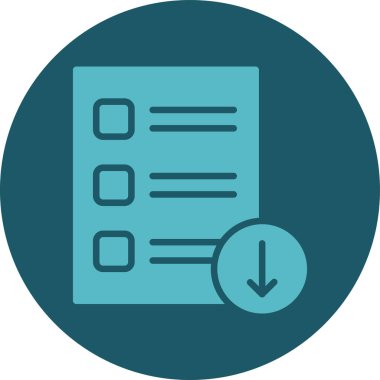 Yapılacaklar listesi simgesi soyut bir grupta izole edildi