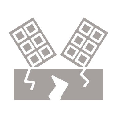 Kırık ve hasarlı simgenin vektör çizimi