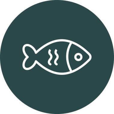 balık simgesi vektör illüstrasyonu