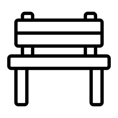 Kürsü ikonu ana hatlı vektör. Bankta. bank