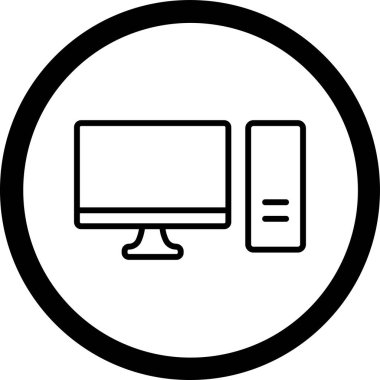 Bilgisayar. Web simgesi basit illüstrasyon