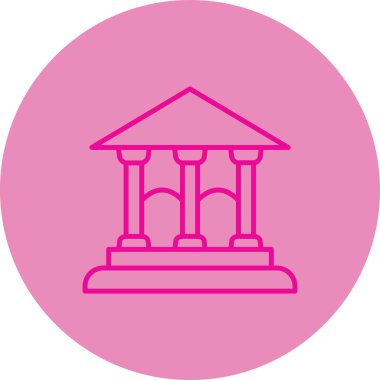 Banka. Web simgesi basit illüstrasyon