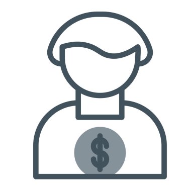 iş vektörü ince çizgi simgesi