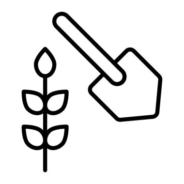 Bahçe işleri, bahçe ikonu vektör illüstrasyon tasarımı