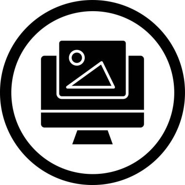 Bilgisayar simgesinin vektör illüstrasyonu