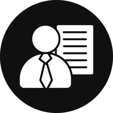 Danışman Web simgesi, vektör illüstrasyonu