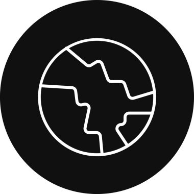 vektör yer haritası simgesi