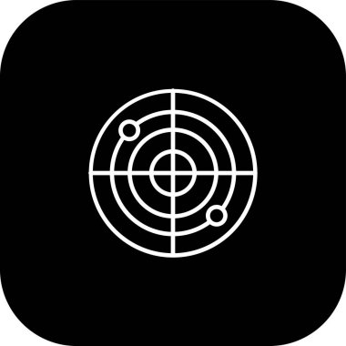 Beyaz arkaplanda hedef simgesi, vektör illüstrasyonu