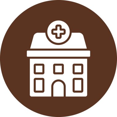 Hastane binası. Web simgesi basit illüstrasyon