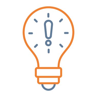 Ampul simgesinin vektör illüstrasyonu