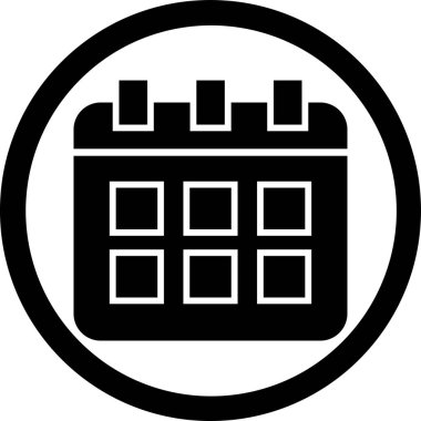 Takvim Vektörü Şekil Simgesi Tasarımı