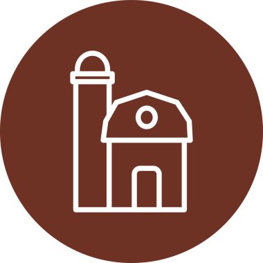 Bir bina simgesinin vektör illüstrasyonu