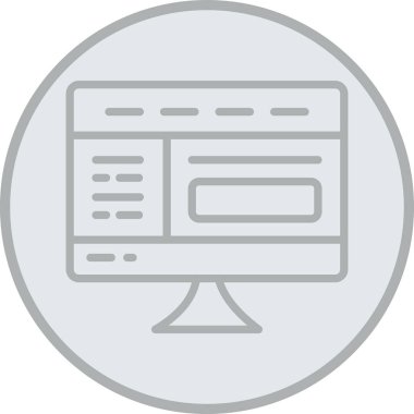 Web simgesini, basit vektör illüstrasyonunu izle