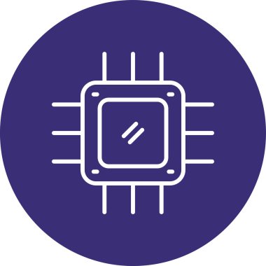 İşlemci. Web simgesi basit illüstrasyon