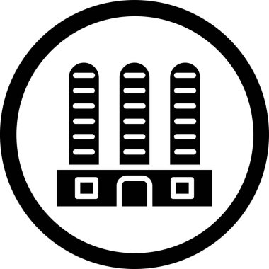 bina simgesi, vektör illüstrasyonu