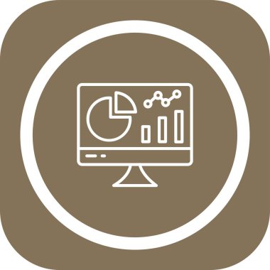 Veri analiz simgesi, vektör illüstrasyonu