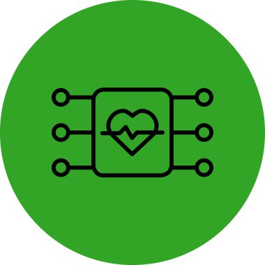 Modern kalp simgesinin vektör illüstrasyonu