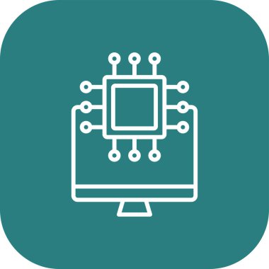 Devre kartı simgesi. Teknoloji tasarımı vektör illüstrasyonu