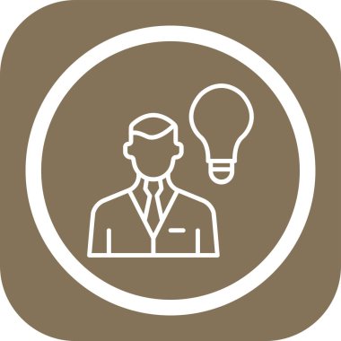 Fikir simgesi vektör illüstrasyonu