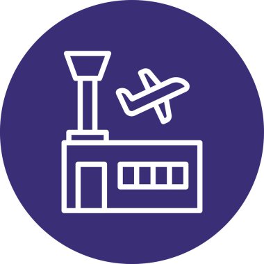 Havaalanı simgesinin vektör illüstrasyonu