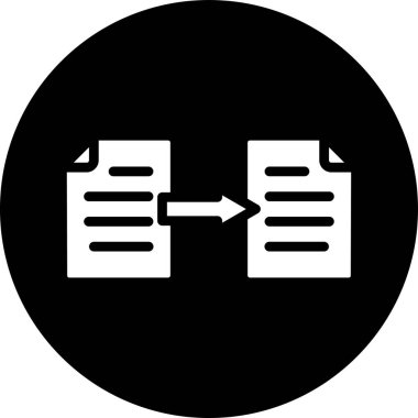 Modern simgenin vektör illüstrasyonu, veri transferi